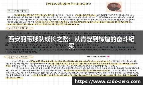 西安羽毛球队成长之路：从青涩到辉煌的奋斗纪实